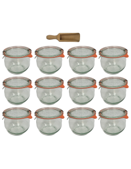 Słoiki Weck 580ml 0,5L przetwory TULIP słoik miara spinki wieko gumka 12szt - produkt 2