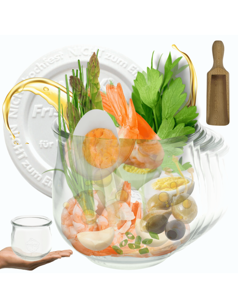 Słoiki weck - Słoiki Weck 580ml 0,5L słoik TULIP żaroodporne plastikowe wieka MIARKA 6szt - product b2b.wamar.biz 1