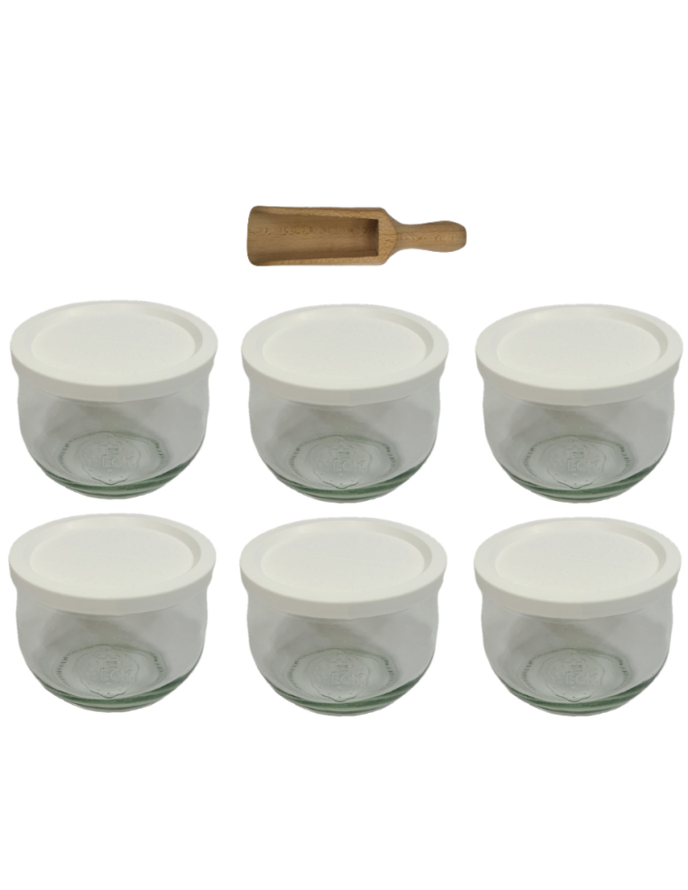 Słoiki weck - Słoiki Weck 580ml 0,5L słoik TULIP żaroodporne plastikowe wieka MIARKA 6szt - product b2b.wamar.biz 2