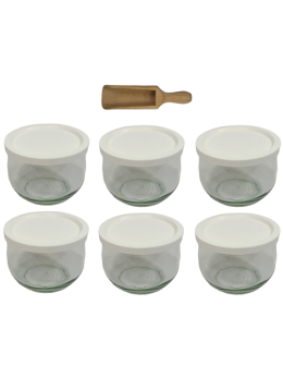 Słoiki Weck 580ml 0,5L słoik TULIP żaroodporne plastikowe wieka MIARKA 6szt - product 2