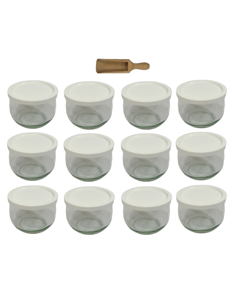 Słoiki weck - Słoiki Weck 580ml 0,5 słoik TULIP żaroodporne plastikowe wieka MIARKA 12szt - product b2b.wamar.biz 2