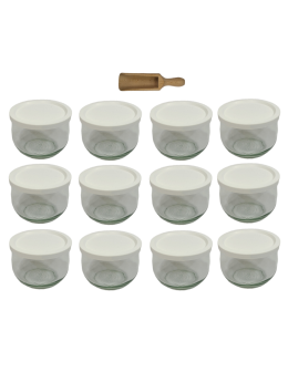 Słoiki Weck 580ml 0,5 słoik TULIP żaroodporne plastikowe wieka MIARKA 12szt - product 2