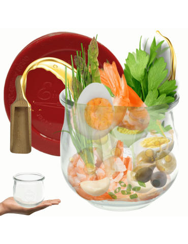 Słoik Weck 580ml 0,5L kawa TULIP żaroodporny silikonowe wieko 1szt miarka