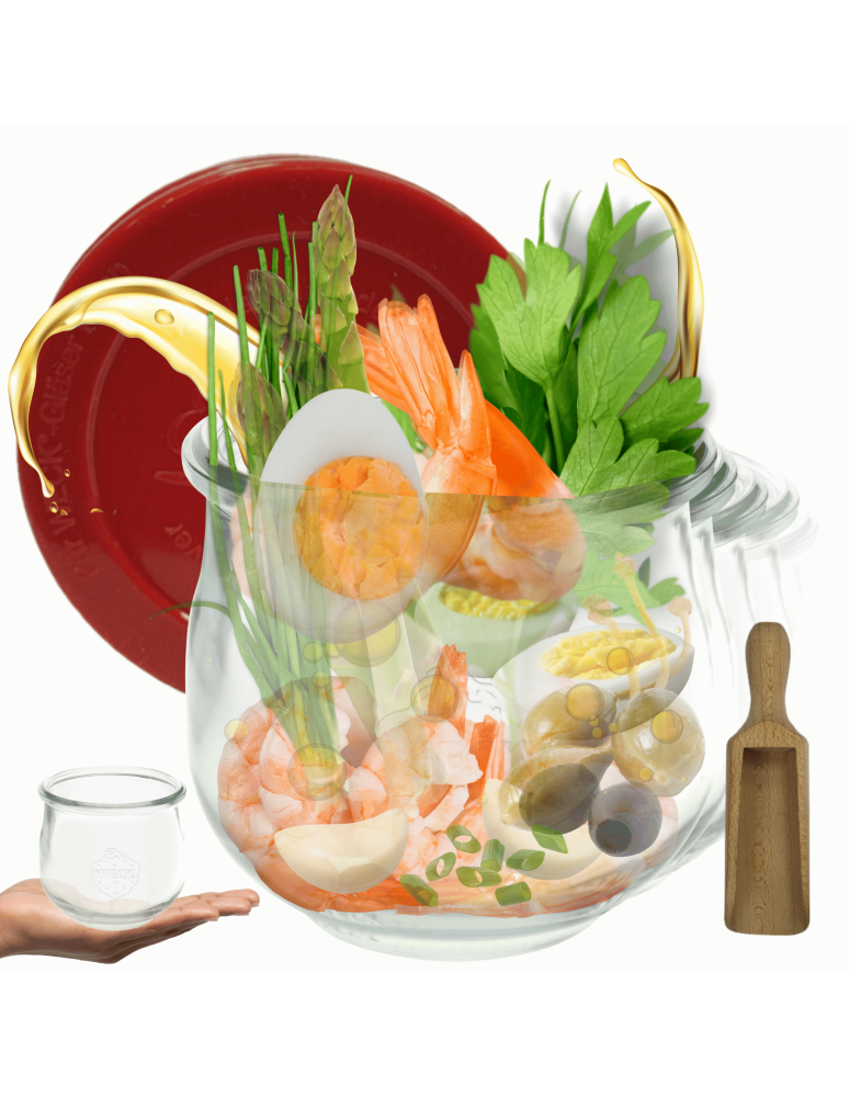Słoiki weck - Słoiki Weck 580ml 0,5L przetwory TULIP słoik silikonowe wieko 12szt miarka - product b2b.wamar.biz 1