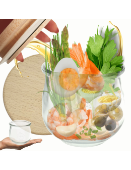 Słoik Weck 580ml 0,5L cukierki TULIP żaroodporny drewniane wieko 1szt