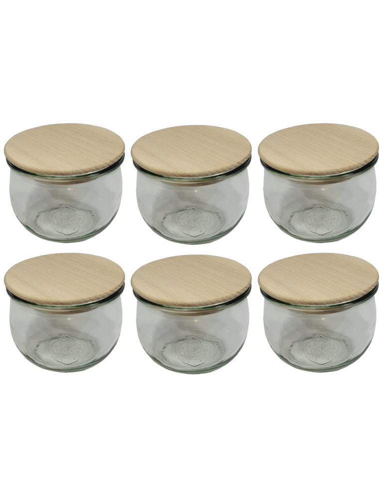 Słoiki weck - Słoiki Weck 580ml 0,5L przetwory TULIP żaroodporne drewniane wieka 6szt - product b2b.wamar.biz 2