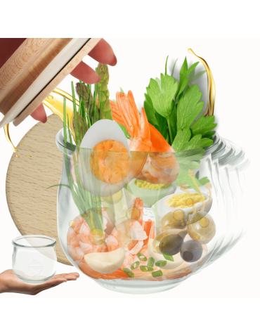 Słoiki Weck 580ml 0,5L przetwory TULIP żaroodporne drewniane wieka 12szt