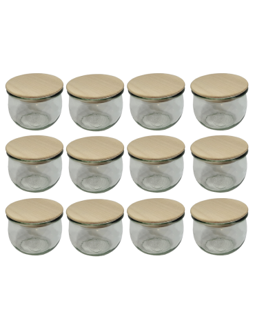 Słoiki Weck 580ml 0,5L przetwory TULIP żaroodporne drewniane wieka 12szt - product 2