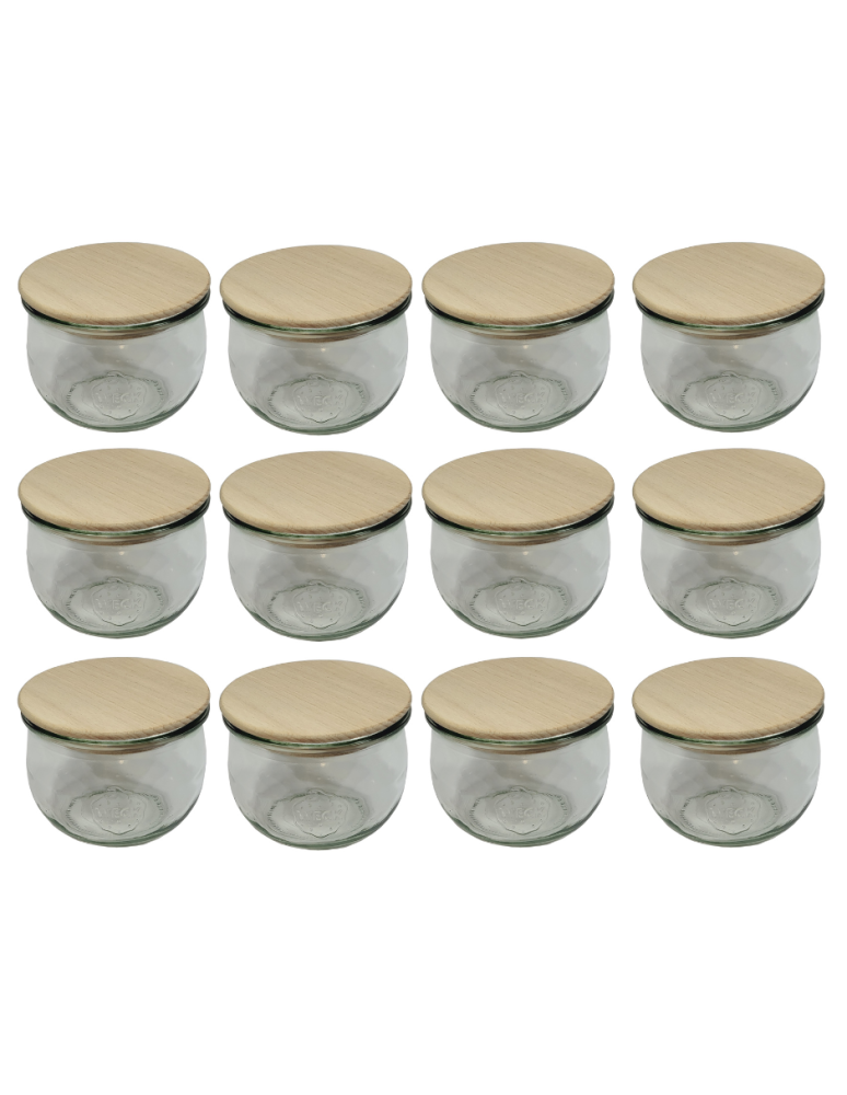 Słoiki weck - Słoiki Weck 580ml 0,5L przetwory TULIP żaroodporne drewniane wieka 12szt - product b2b.wamar.biz 2