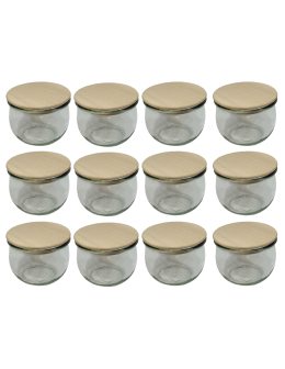 Słoiki Weck 580ml 0,5L przetwory TULIP żaroodporne drewniane wieka 12szt - product 2