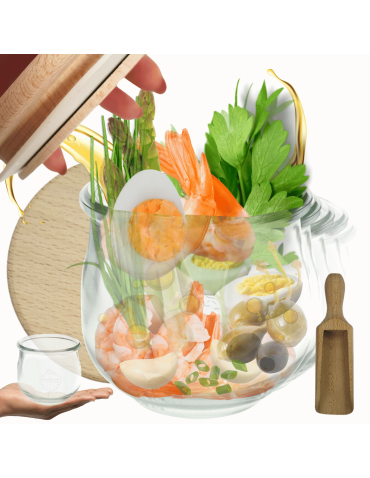 Słoiki Weck 580ml 0,5L słoik TULIP żaroodporne drewniane wieka 12szt miarka