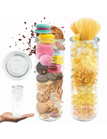 Słoik Weck 600ml słoik szklany 0,6L pojemnik CYLINDER wieko szklane 1szt