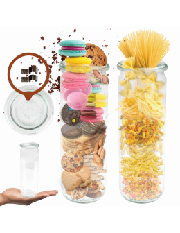 Słoik Weck 600ml na makaron CYLINDER żaroodporny zapinki wieko gumka 1szt