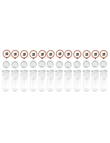 Słoiki Weck 600ml na makaron CYLINDER żaroodporne zapinki wieko gumka 12szt - product 2