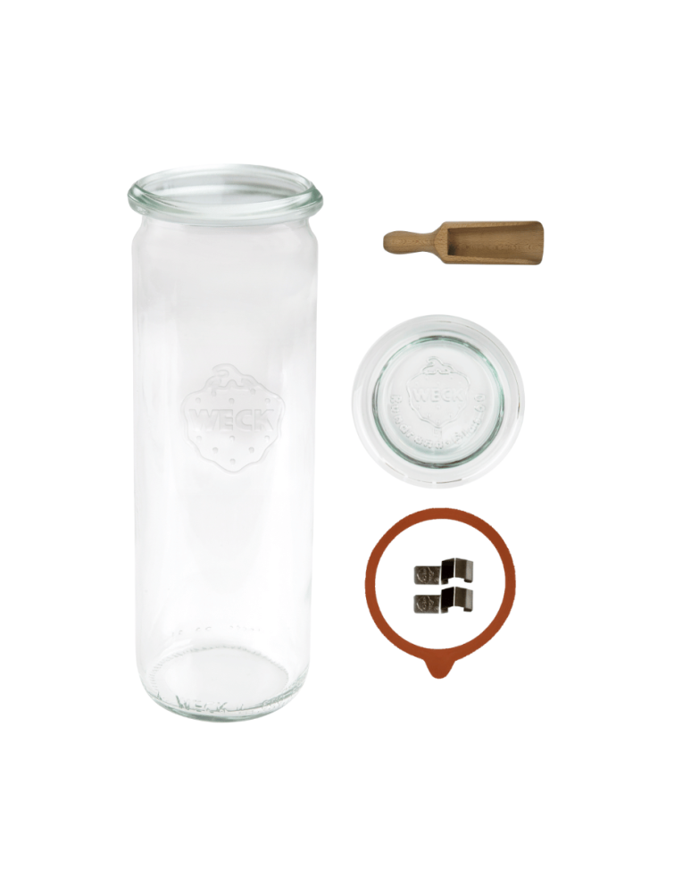 Słoiki weck - Słoik Weck 600ml przetwory soki CYLINDER miarka zapinki wieko gumka 1szt - produkt b2b.wamar.biz 2