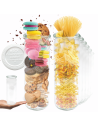 Słoiki Weck 600ml przetwory CYLINDER żaroodporne weki plastikowe wieka 6szt
