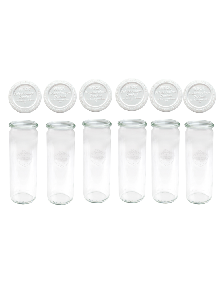 Słoiki weck - Słoiki Weck 600ml przetwory CYLINDER żaroodporne weki plastikowe wieka 6szt - product b2b.wamar.biz 2