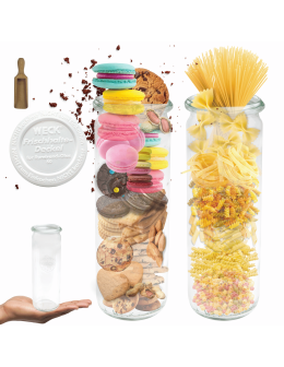 Słoik Weck 600ml na soki CYLINDER żaroodporny plastikowe wieko MIARKA 1szt