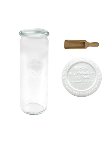 Słoik Weck 600ml na soki CYLINDER żaroodporny plastikowe wieko MIARKA 1szt - product 2