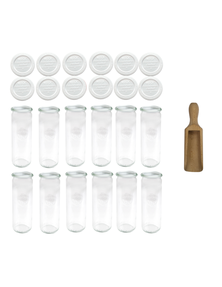 Słoiki weck - Słoiki Weck 600ml soki CYLINDER żaroodporne plastikowe wieka MIARKA 12szt - product b2b.wamar.biz 2