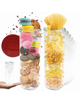 Słoiki Weck 600ml przetwory CYLINDER żaroodporne silikonowe wieka 6szt