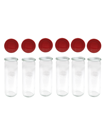 Słoiki Weck 600ml przetwory CYLINDER żaroodporne silikonowe wieka 6szt - product 2