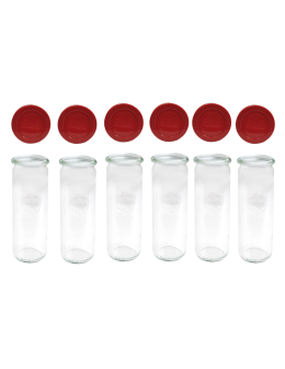 Słoiki Weck 600ml przetwory CYLINDER żaroodporne silikonowe wieka 6szt - product 2