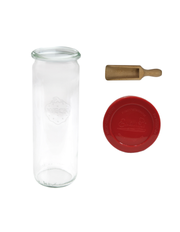 Słoik Weck 600ml na kaw? CYLINDER żaroodporny silikonowe wieko 1szt miarka - product 2