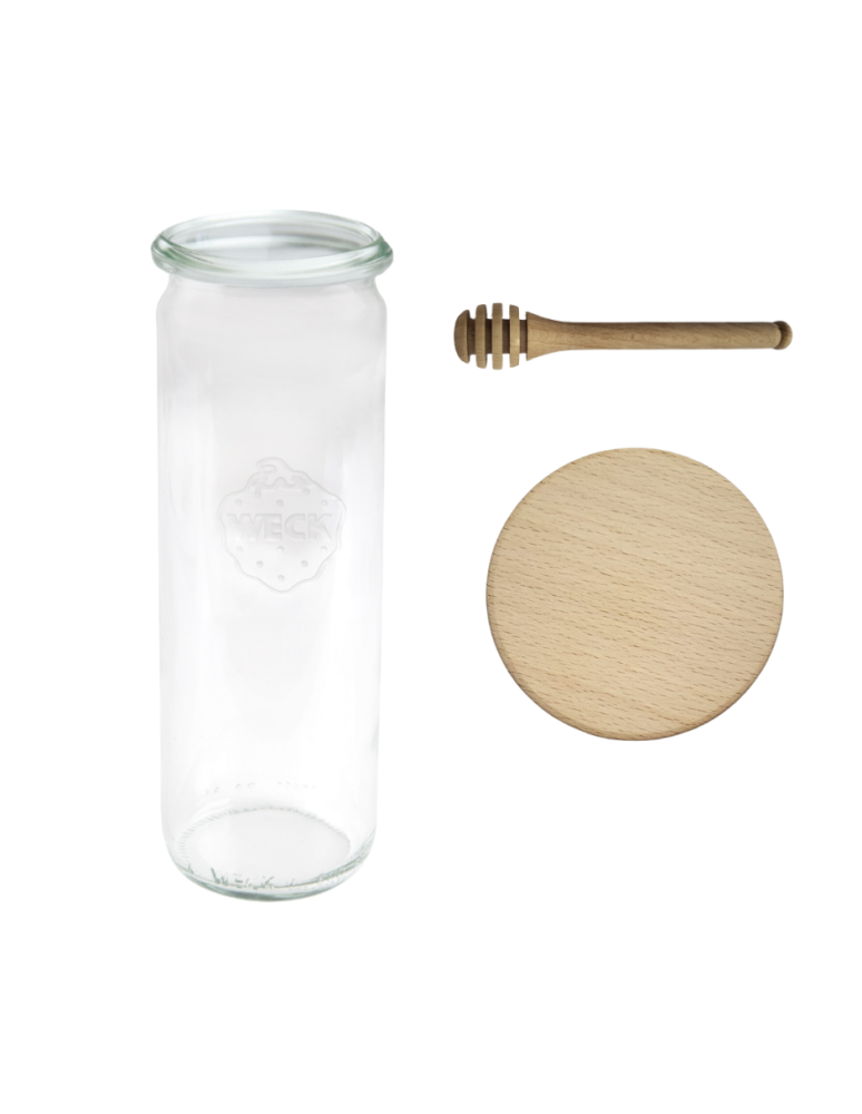 Słoiki weck - Słoik Weck 600ml na makaron CYLINDER żaroodporny drewniane wieko 1szt nabierak - product b2b.wamar.biz 2