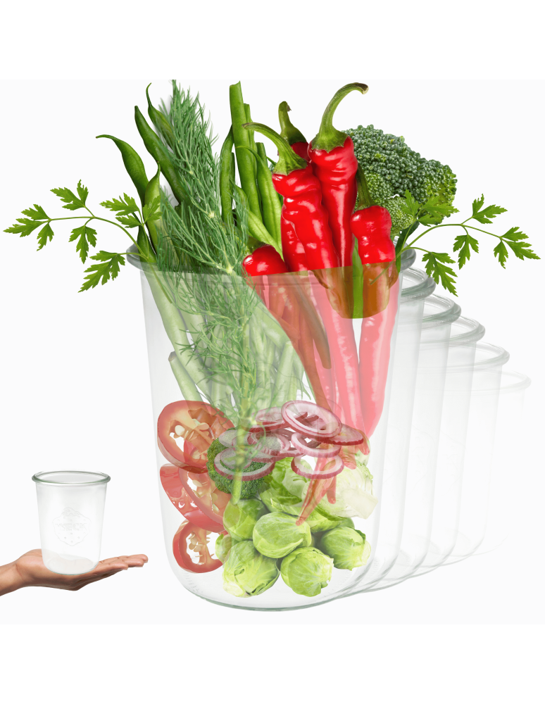 Słoiki weck - Słoiki Weck 850ml słoiki na ogórki pojemniki MOLD do kiszenia 6szt kiszonki - product b2b.wamar.biz 1