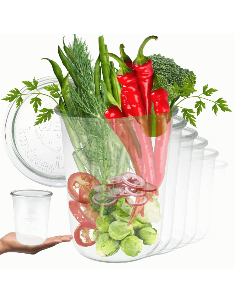 Słoiki weck - Słoiki Weck 850ml słoiki na ogórki pojemniki MOLD wieka 6szt do kiszenia - product b2b.wamar.biz 1
