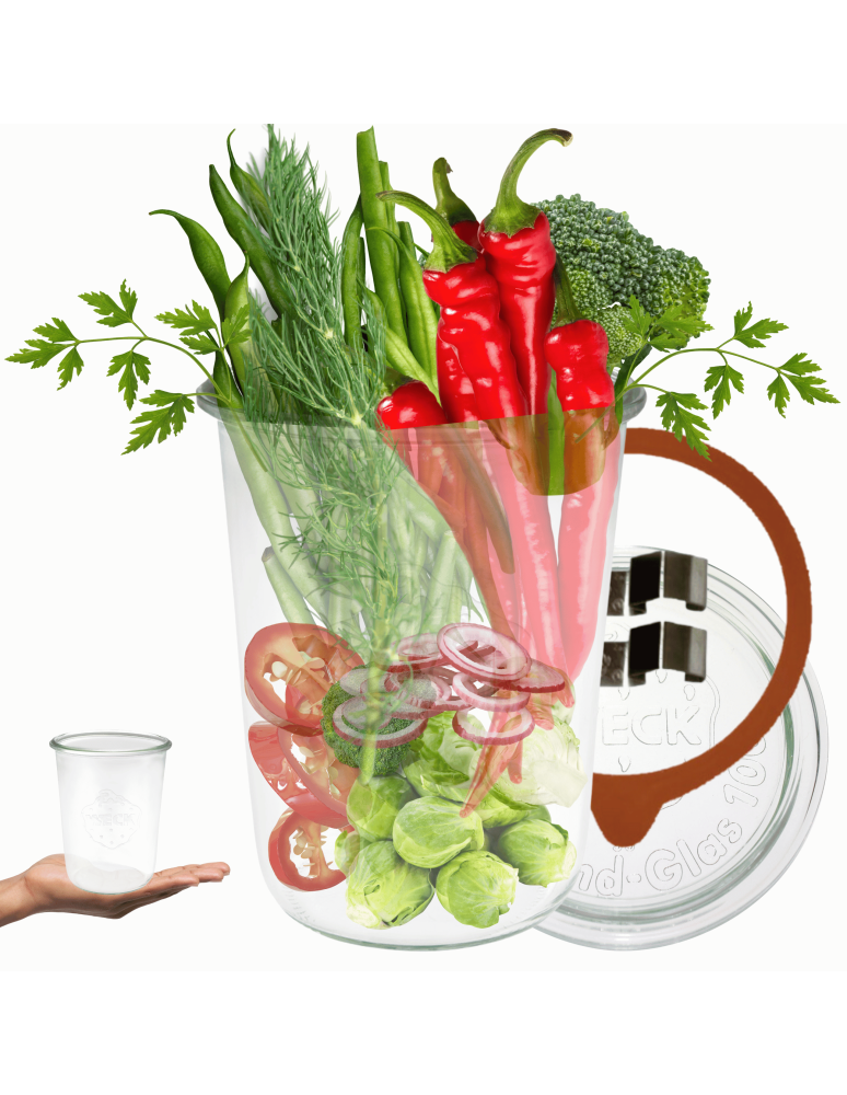 Słoiki weck - Słoik Weck 850ml do kiszenia ogórków MOLD kompletny wekowanie przetwory 1sz - product b2b.wamar.biz 1
