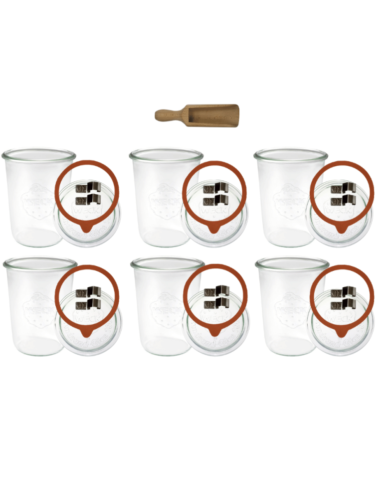 Słoiki weck - Słoiki Weck 850ml do kiszenia MOLD żaroodporne miarka spinki wieko gumka 6szt - product b2b.wamar.biz 2