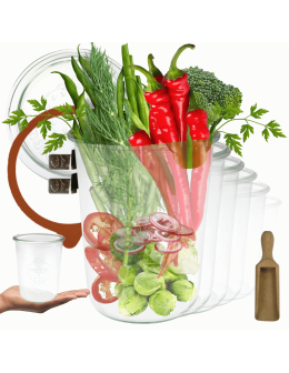 Słoiki Weck 850ml MOLD żaroodporne miara spinki wieko gumka 12szt