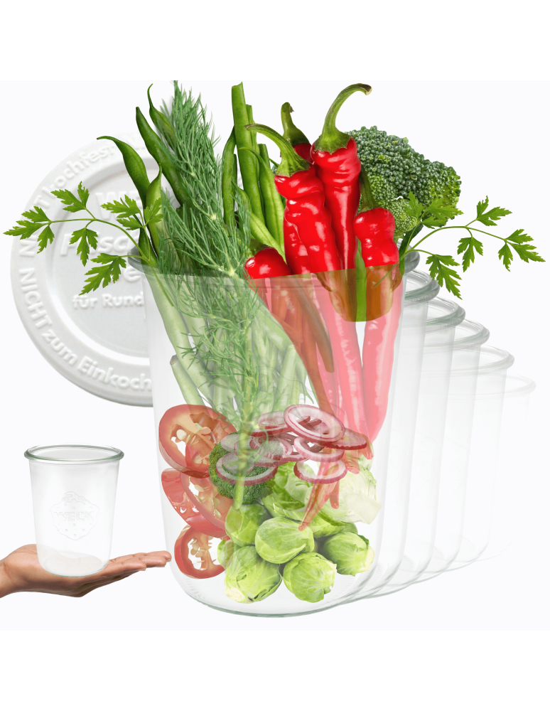 Słoiki weck - Słoiki Weck 850ml do kiszenia MOLD żaroodporne weki plastikowe wieka 12szt - product b2b.wamar.biz 1