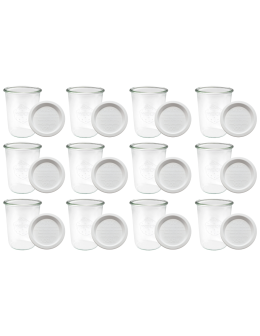 Słoiki Weck 850ml do kiszenia MOLD żaroodporne weki plastikowe wieka 12szt - product 2