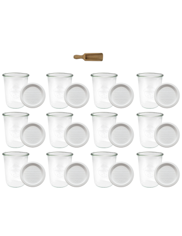 Słoiki Weck 850ml MOLD do przechowywania plastik wieka MIARKA 12szt - product 2