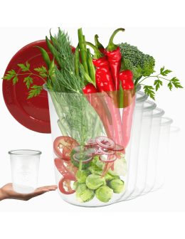 Słoiki Weck 850ml MOLD silikonowe wieka 6szt do płynnych produktów