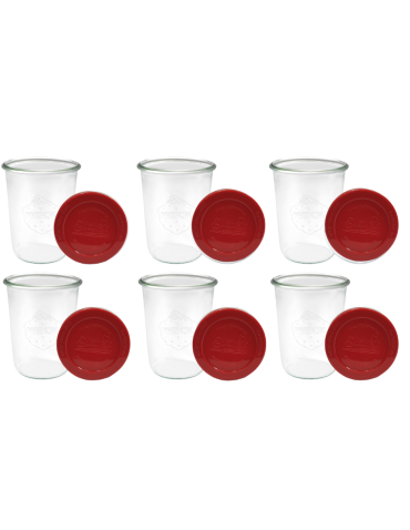 Słoiki Weck 850ml MOLD silikonowe wieka 6szt do płynnych produktów - product 2