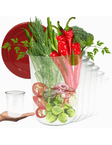 Słoiki Weck 850ml MOLD silikonowe wieka 12szt DO PŁYNÓW zupa sok