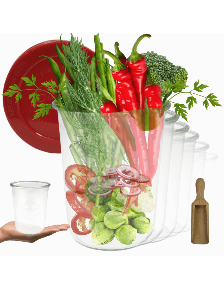 Słoiki weck - Słoiki Weck 850ml do zupy płynów MOLD szczelne silikonowe wieka 6szt miarka - product b2b.wamar.biz 1