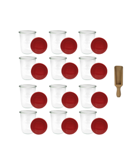 Słoiki Weck 850ml MOLD SZCZELNE silikonowe wieko 12szt miarka PŁYNY - product 2