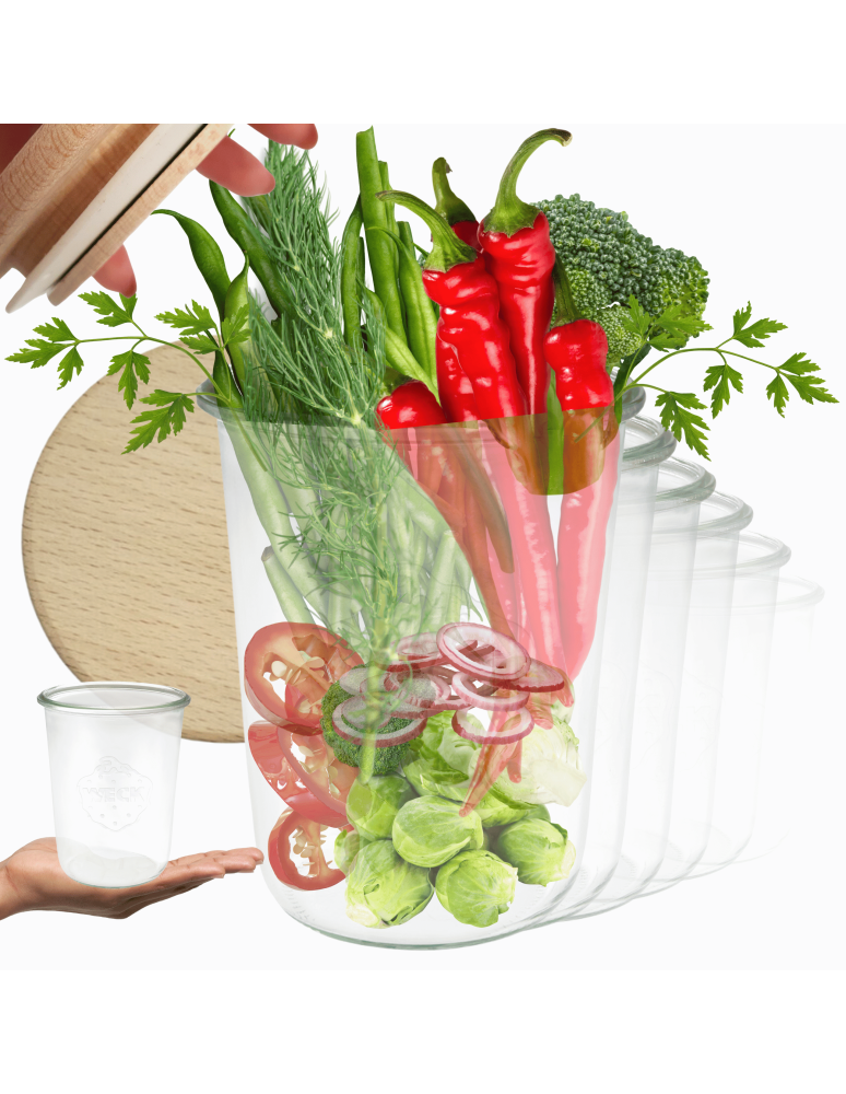 Słoiki weck - Słoiki Weck 850ml  MOLD szczelne drewniane wieka 12szt na suche produkty - product b2b.wamar.biz 1