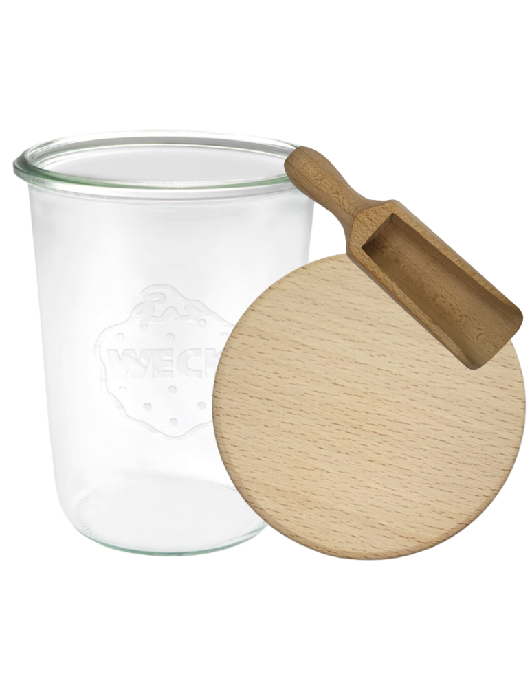 Słoiki weck - Słoik Weck 850ml na ciastka MOLD drewniane wieko z uszczelką 1szt miarka - product b2b.wamar.biz 2