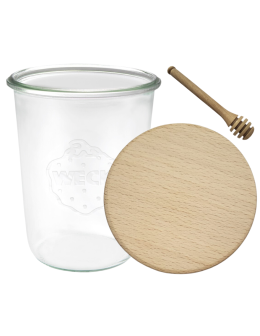 Słoik Weck 850ml do miodu MOLD drewniane szczelne wieko 1szt nabierak - product 2