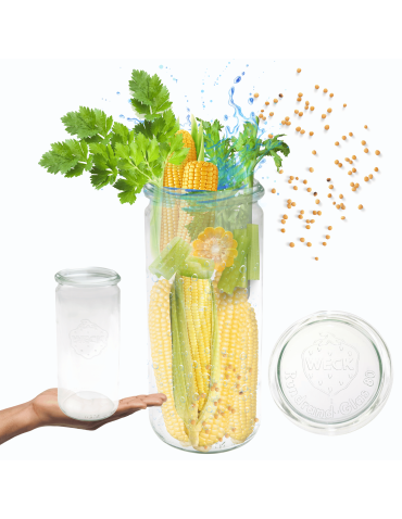 Słoik Weck 1l słoik 1040ml pojemnik CYLINDER wieko szklane 1szt 1040ML