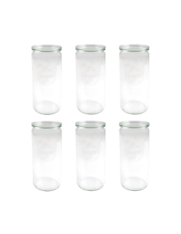 Słoiki Weck 1l słoiki szklane pojemniki CYLINDER wieka szklane 6szt 1040 - product 2