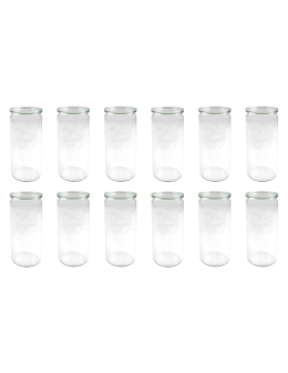 Słoiki Weck 1l słoiki szklane pojemniki CYLINDER wieka szkło 12szt 1040ML - product 2