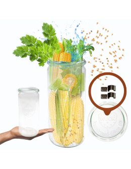 Słoik Weck 1l 1040ml CYLINDER żaroodporny zapinki wieko gumka 1szt