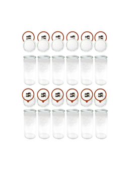 Słoiki Weck 1l 1040ml ogórki CYLINDER żaroodporne zapinki wieko gumka 12szt - product 2
